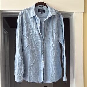 Sky Blue Men's Casual Button Down Shirt